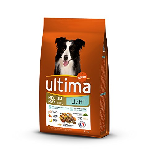 Ultima Medium-Maxi Light Croquettes Poulet/Riz pour Chien 7,5 kg