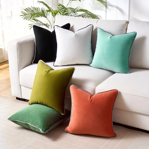 Housse de coussin velours noir 45,7 cm pour protéger et embellir le lit - 8