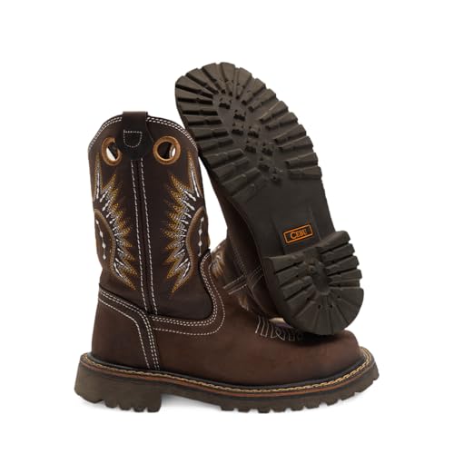 CEBU Men’s Tracker Composite Toe Work Boots – Lightweight, Oil Resistant, Genuine Leather2