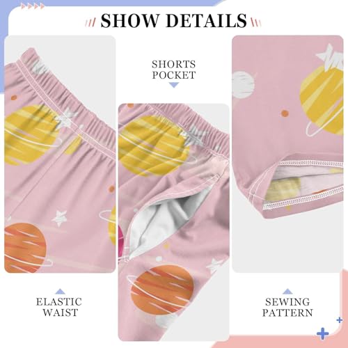 Space Polka Dot Cosmos Planet Boys Pants for Kids Jogger Pants with Pockets S-XL4