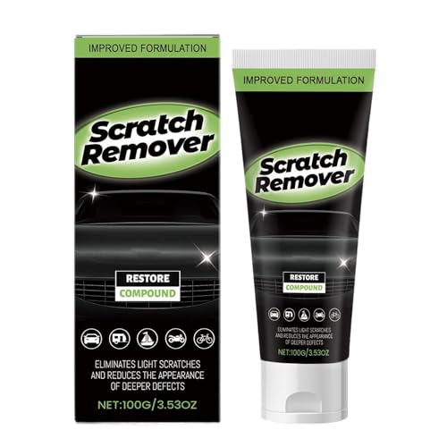 車のスクラッチ修理ワックス-100gペイント研磨ペースト|車のスクラッチリムーバー、酸化クリーナー、擦り傷修理クリーム|錆、渦巻き、チップ、トリム、自動ディテール用のバフ化化合物