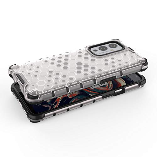 Image of Glasgow | for OnePlus 9 Honeycomb Pattern Back Case Cover for OnePlus 9 - Transparent