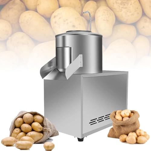 Image of LPLYAA Commercial Electric Potato Peeler, 1100W Automatic Potato Peeler and Washer, Friction Peeling, Suitable for Restaurants, Kitchens(240KG/H)