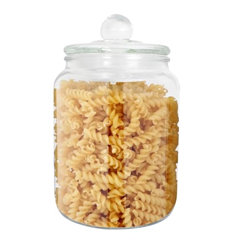 Naapesi Bocal en Verre avec Couvercle, 2.0 Litres Grand Bocal Hermétique, Boîte à Biscuits en Verre, Pot de Conservation Robuste et Transparent pour...