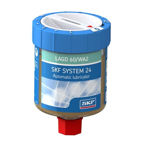 Image of SKF LAGD 60 /WA2 Automatic Grease Lubricator, System 24, Disposable, 60mL LGWA 2 Grease, Features Wide Temperature Range, Mineral Oil Based, Type Lithium Complex Grease