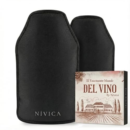 Set 2 Enfriador De Botellas De Vino, Funda Enfriadora Para Botellas Con Guía Digital, Nylon Impermeable Con Banda Inferior Anticaída, Ajuste Universal, Enfriado Duradero, Wine Cooler Cava Y Cerveza