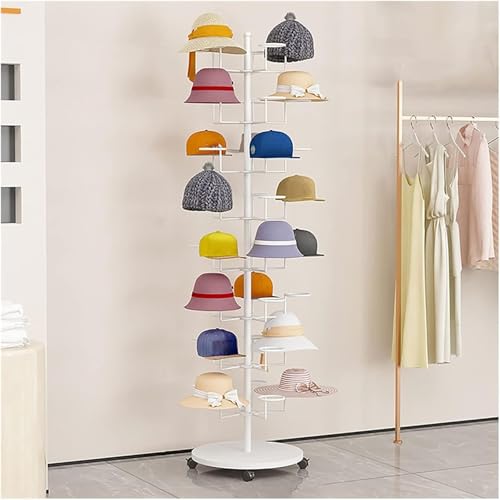 Estante de almacenamiento resistente de 5 niveles para sombreros, organizador de gran capacidad para gorras, sombreros de vaquero, sombreros de iglesia, pelucas y exhibición al por menor, soporte