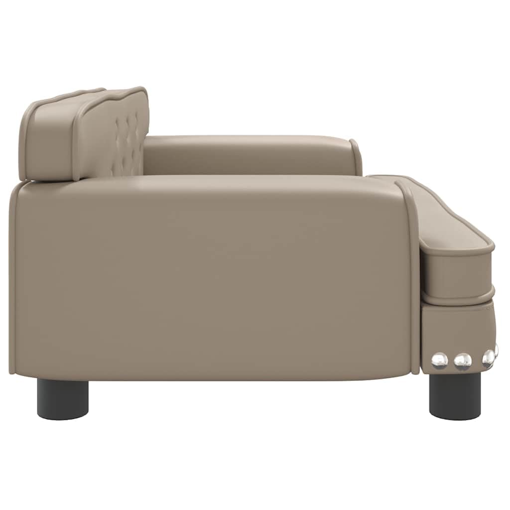 Hothingwell Hundesofa aus Kiefernholz, 70 x 45 x 30 cm, Hundebett aus Kunstleder mit dickem Schaumstoff, robuster Rahmen aus massivem Kiefernholz, wasserdichte Beschichtung, leicht zu reinigen