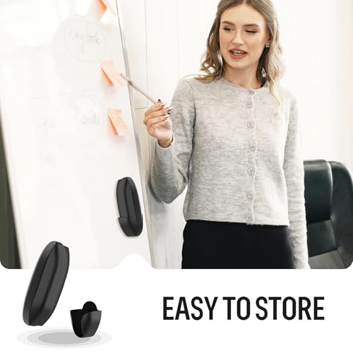 Image of loukin Double-Sided Replaceable Whiteboard Eraser with Cleaner, Black | Dual-Surface Cleaning, Replaceable Pad, Precision Erasing, Magnetic Storage Holder, AP Certified Cleaner, Dry & Wet Erasing