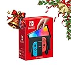 Nintendo Switch – OLED Model w/Neon Red & Neon Blue Joy-Con(HK version- w/Adapter Plug)
