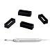 Ritche 4 Pieces Size 20mm Black Rubber Replacement Watch Band Strap Loops