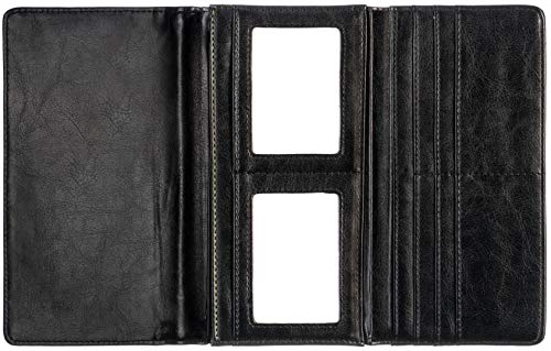 Fox Wallet Women's Trifold Clutch | High Capacity Checkbook Wallet | Unique Vegan Leather Purse for Women and Girls3