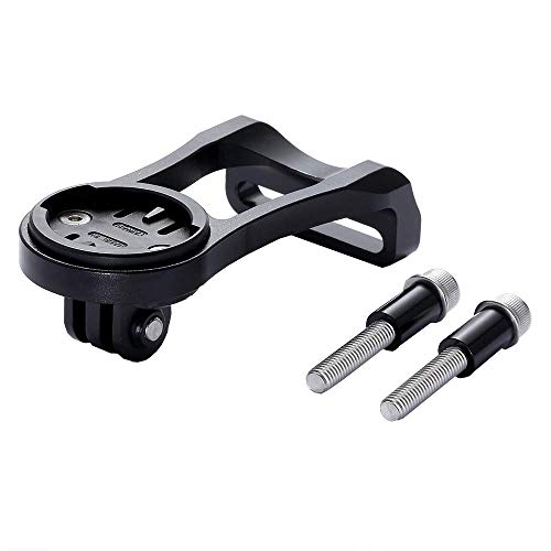 TUFF LUV Aluminium Stem Mount Compatible With Wahoo Elemnt (Roam, Bolt) & Go Pro - Black