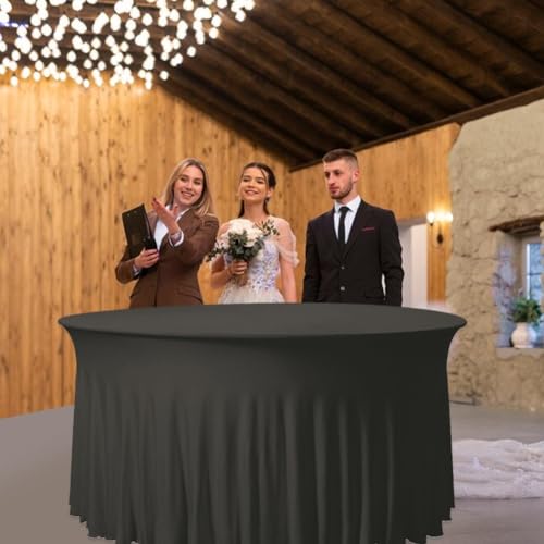 Jupe de table 150 x 75 cm en élasthanne extensible et infroissable - 5