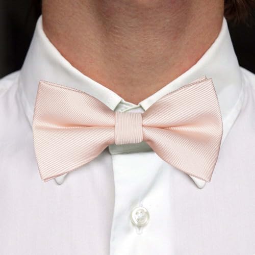 Image of Pre-Tied Adjustable Solid Tuxedo Bow Tie for Boys and Men