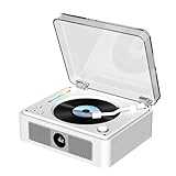 THINKYA CDプレーヤー Bluetooth受信/送信 レトロ 充電式 ステレオスピーカー内蔵 CDプレイヤー 卓上置き 一機多用 木製の環境に優しいシェル USB/光ケーブル対応/AUX ポータブル リモコン付き ノイズリダクション 、音楽再生/部屋にインテリアとして置/スポーツ/ヨガ/胎児教育/素敵なプレゼント(白色)