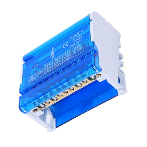 Heavy Duty Bus Bar Power Distribution Box Terminal Block Distribution Box Din Rail Terminal Blocks 4-Level Single Phase for Electrical Engineering