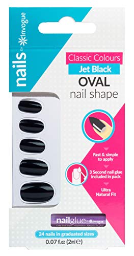 Invogue Jet Black Oval Clavos