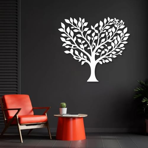 Tree of Life Metal Art 3D Large wall Decor Heart,for