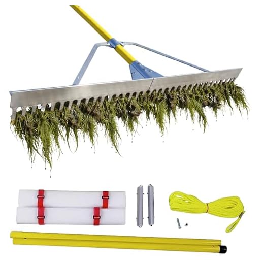 Jenlis Razer Rake - Collapsible All-Purpose Aluminum Lake and Landscape Weed Rake