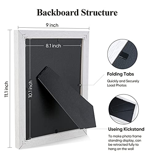 Nacial Picture Frames 8X10 Inch Set Of 4, White Photo Frame Display 5X7 Photo With Mat, Display 8X10 Photo Without Mat, Picture Frames Collage For Wall Or Tabletop #TOP3