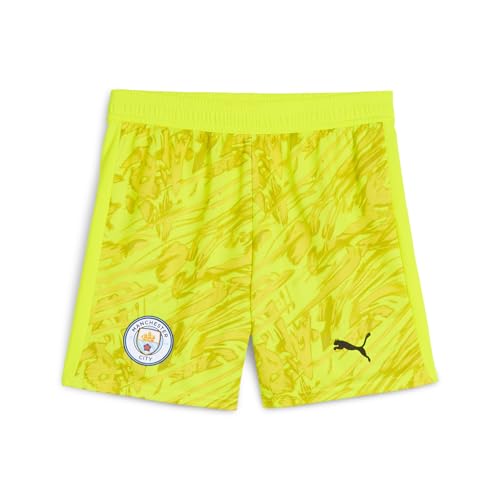 PUMA Kids Manchester City Shorts Goalkeeper 2025/26 - Yellow - Size: 13/14 Years