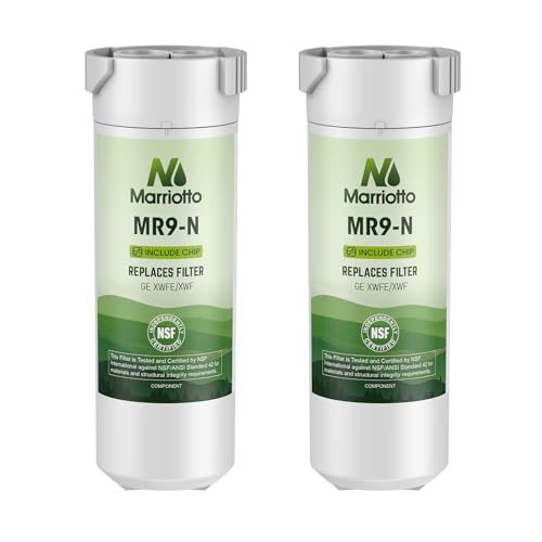 Image of MARRIOTTO XWFE (Built-in CHIP) Refrigerator Water Filter Pack of 2 | Compatible with XWFE (Built-in CHIP), Replacement for GE XWFE, XWF Refrigerator Water Filter