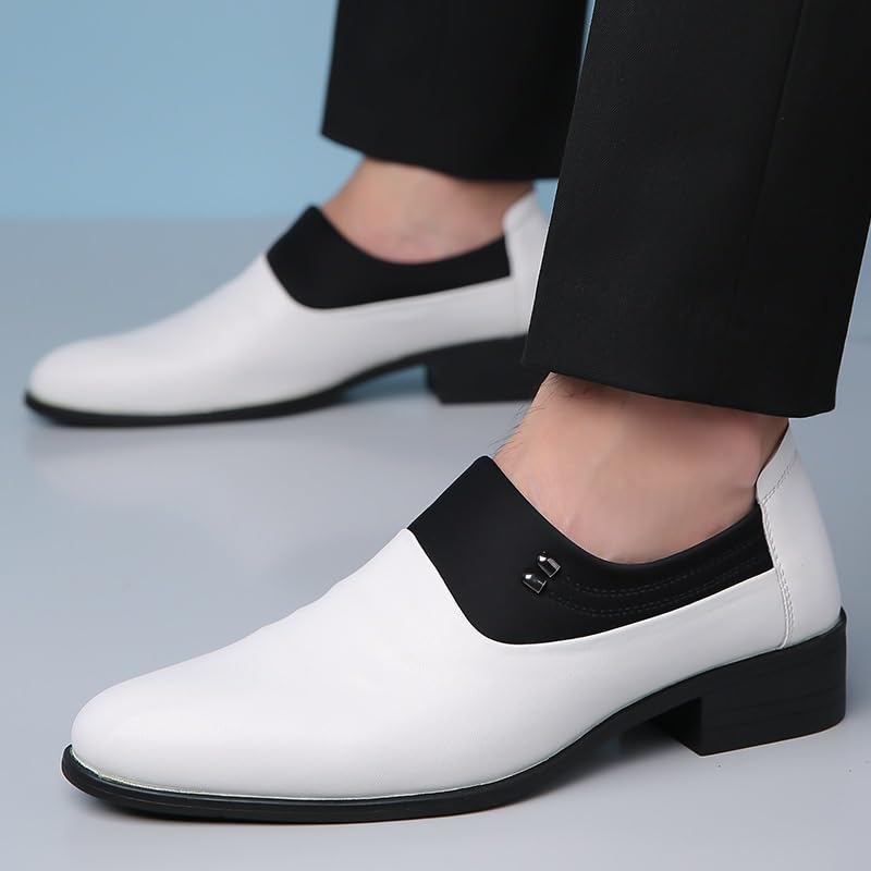 Men Dress Shoes Classic Modern Slip On Oxford Shoes Leather Shoes for Men(10)4