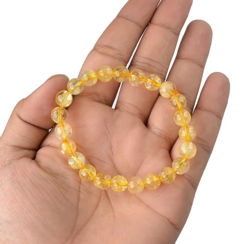 Image of Reiki Crystal Products Certified Natural Crystal Stone 8 mm Round Beads Bracelet for Men and Women | Reiki Charged Gemstone Bracelets | Multiple Stone Variants Available