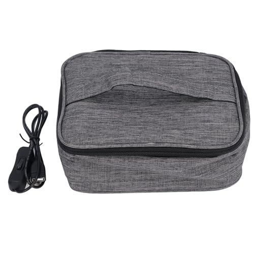 Pssopp Borsa Termica per Pranzo Portatile, Riscaldamento USB 5V 2A, Contenitore Multifunzionale Impermeabile per Autisti, Viaggiatori, Lavoratori