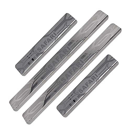 Image of GFX Car Door Sill Guard - Stainless Steel, Protects Painted Edges from Scuffs or Scratches Compatible with Safari Set of 4Pcs (After-Market) Model - 2021