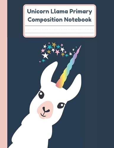 Unicorn Llama Primary Composition Notebook: Handwriting Practice Paper With Dotted Mid Line And Drawing Space For Grades K-2 | Llamacorn Draw And Write Journal For Kids | 120 Pages | 8.5 x 11 In