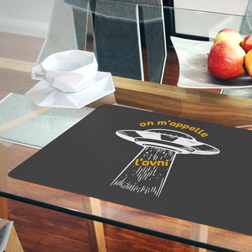 Set de table souple en liège grand format noir Jul x4 - 6
