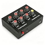 EQ-7 Audio Signal Headset Amplifier, 7 Band Car Audio Equalizer, Dual Channel Sound Equalizer with 3.5mm Interface, 12dB High Bass Adjustment for Headphones, Car, PC, Home Stereo