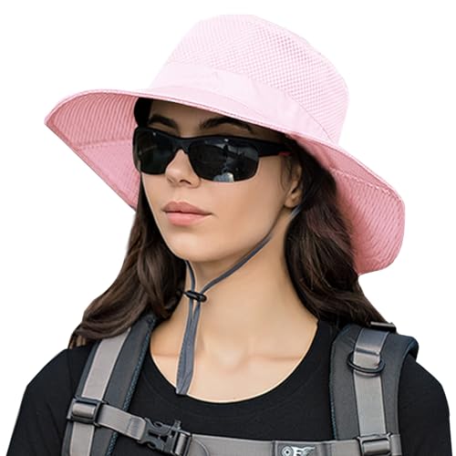 Image of Sun Hats for Men Women Fishing Hat UPF 50+ Breathable Wide Brim Summer UV Protection Hat