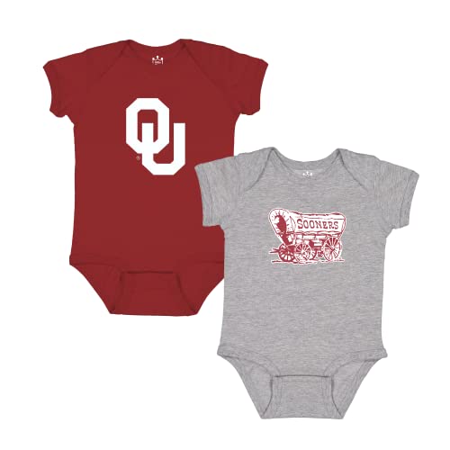 Image of Little King NCAA Bodysuit 2 Pack Short Sleeve-100% Cotton-Infant Sizes 0-3M 6M 12M 18M