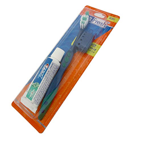 Toothbrush Toothpaste Kit Travel Set Crest .85 Oz Holder 3 Piece Set Compact New #TOP9