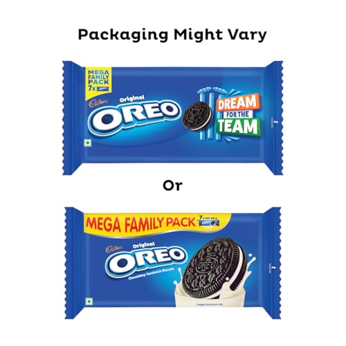 Image of Cadbury Oreo Vanilla Flavour Creme Sandwich Biscuit Mega Family Pack, 876.75 g