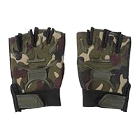 LIOOBO Fingerless Gloves Kids - Kids Fingerless Gloves: 1 Pair Camouflage Sports Half Finger Cycling Outdoor Army Accessories Cycling Army Bike