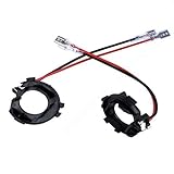 Xotic Tech H7 LED Headlight Holder Adapter Conversion Kit for VW Golf MK7 MK6 Jetta