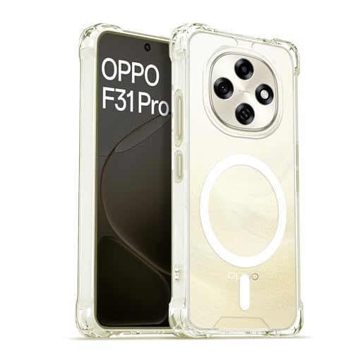 Image of AESTMO Clear Back Cover for Oppo F31 Pro 5G | 360 Protection | Transparent Back Cover for Oppo F31 Pro 5G (PC + TPU, Compatible with MagSafe Accessories, Transparent Bumper)