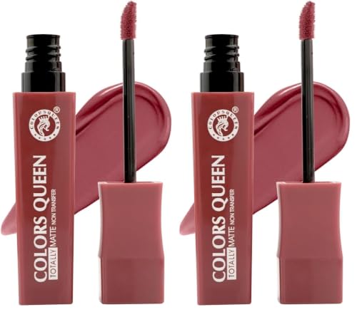 Image of Colors Queen Totally Matte Liquid Lipstick | Intense Color Payoff, Lightweight & Comfortable, One Swipe Application | Long Lasting, Non Transfer Liquid Lipstick for Women (14 - Ruby True, 7.5g)