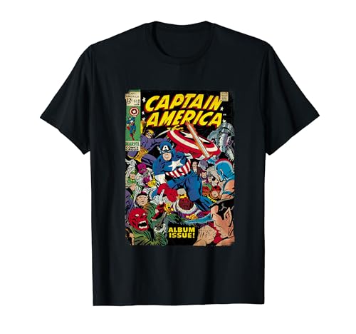 Marvel Comics Vintage Captain America And Villains Cover T-Shirt