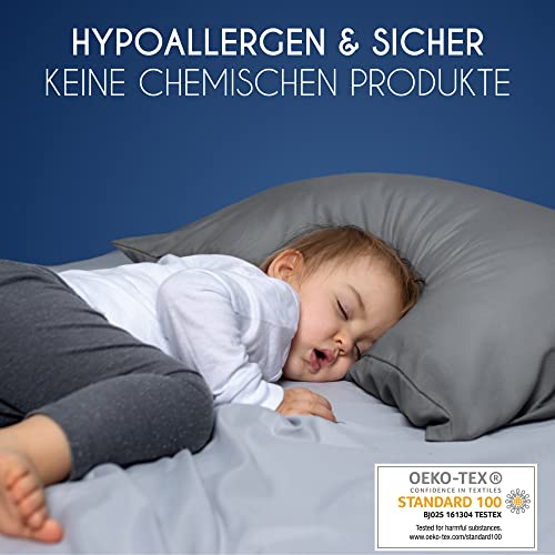 Kissenbezug (Set mit 2) - Für Kissen 50 x 70 cm - Bezüge Anthrazit - Kissenbezüge Mikrofaser (100% Polyester) - Kopfkissenbezug sehr Weich - Image 7