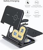 Ładowarka Bezprzewodowa do Samsung Z Fold 7/6/5/Pixel 9 Pro Fold, Stacja Ładowania Bezprzewodowego 3w1 do Samsung Galaxy Z Fold, Galaxy Watch 8 oraz Galaxy Buds, SwanScout 705S (bez adaptera)