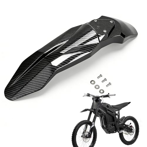 Image of CHANGCHENG Motorcycle Front Fender Talaria Mud Guard Protector Carbon Fiber Pattern Mudguard for Talaria Sting MX3 /MX4 Electric Dirt Bike