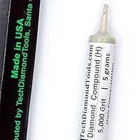 TechDiamondTools Diamantpolierpaste Polierpaste Körnung 5000 Mesh 2-3 Mikron für Spiegelglanz 5 Gramm mit hoher (H) 50% Konzentration von Damond-Pulver