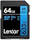 Lexar Professional 633x SD Karte 64GB, SDXC UHS-I Speicherkarte, Bis zu 95 MB/s Lesen, für DSLR-Mittelklasse, HD-Camcorder, 3D-Kameras (LSD64GCB1EU633)