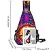 FyLybois Tie Dye Sling Bag for Women Crossbody Backpack Lightweight Chest Daypack Fashion Shoulder Bags for Travel Hiking Biking