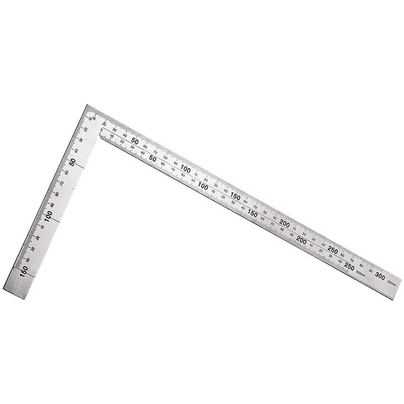 Regla Metalica Cuadrada de Acero,Escuadra de Acero 150x300mm, escuadras metalicas carpintero,Regla de Ángulo Recto para Carpintería, Modelismo y Proyectos de Bricolaje con Marcas de Medición Precisas